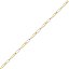 Pulsera oro 18k bicolor hueca para mujer